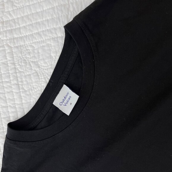 Outdoor Voices Long Sleeve Tee in Black ~ Medium - Picture 7 of 8